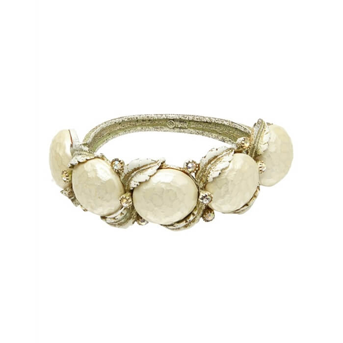 1950's crystal costume clamper bracelet